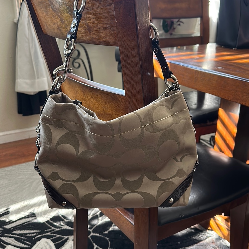 Gold/Nude coach handbag